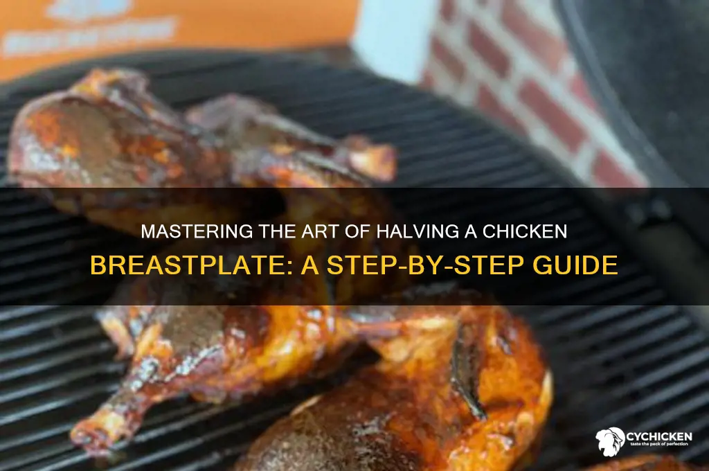 how to halve through breastplate of chicken