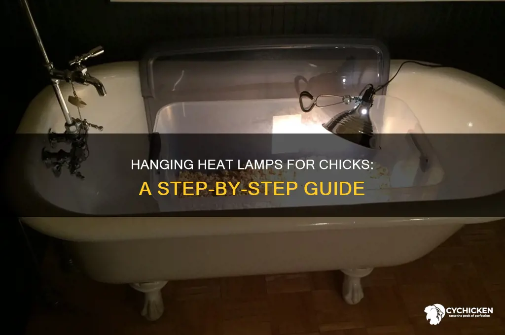 how to hang a heat lamp for chicks