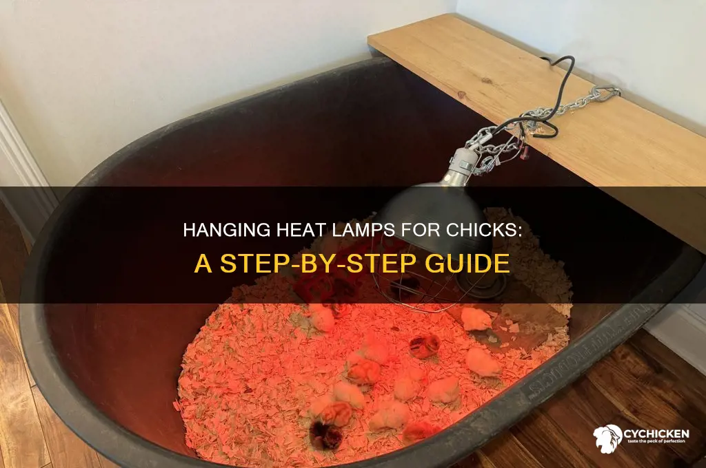 how to hang heat lamp for chicks