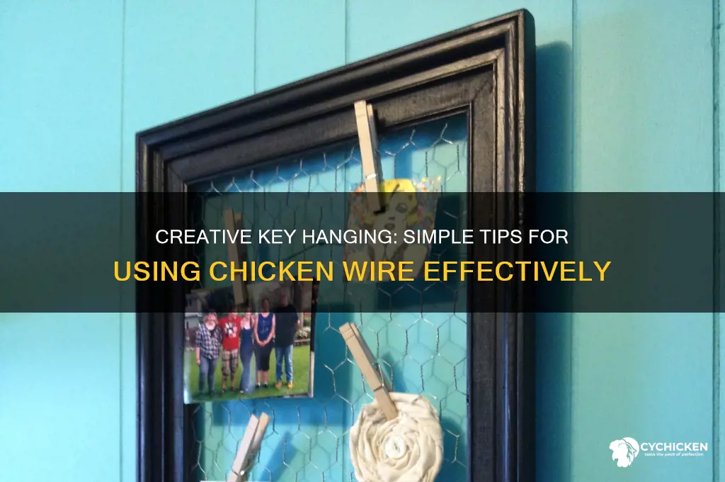 how to hang keys on chicken wire