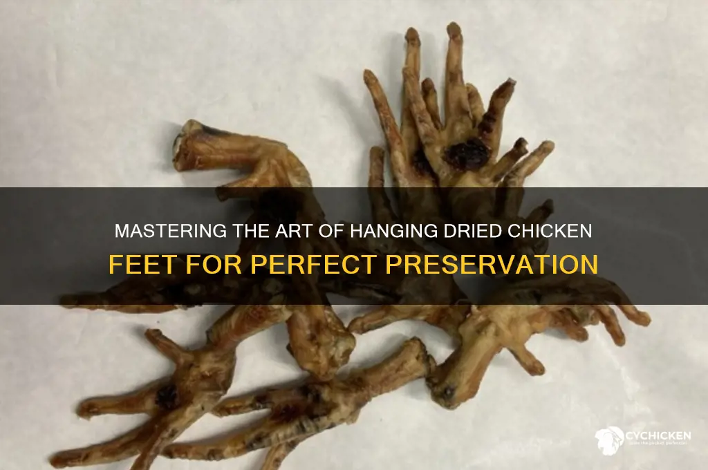 how to hang up dried chicken feet