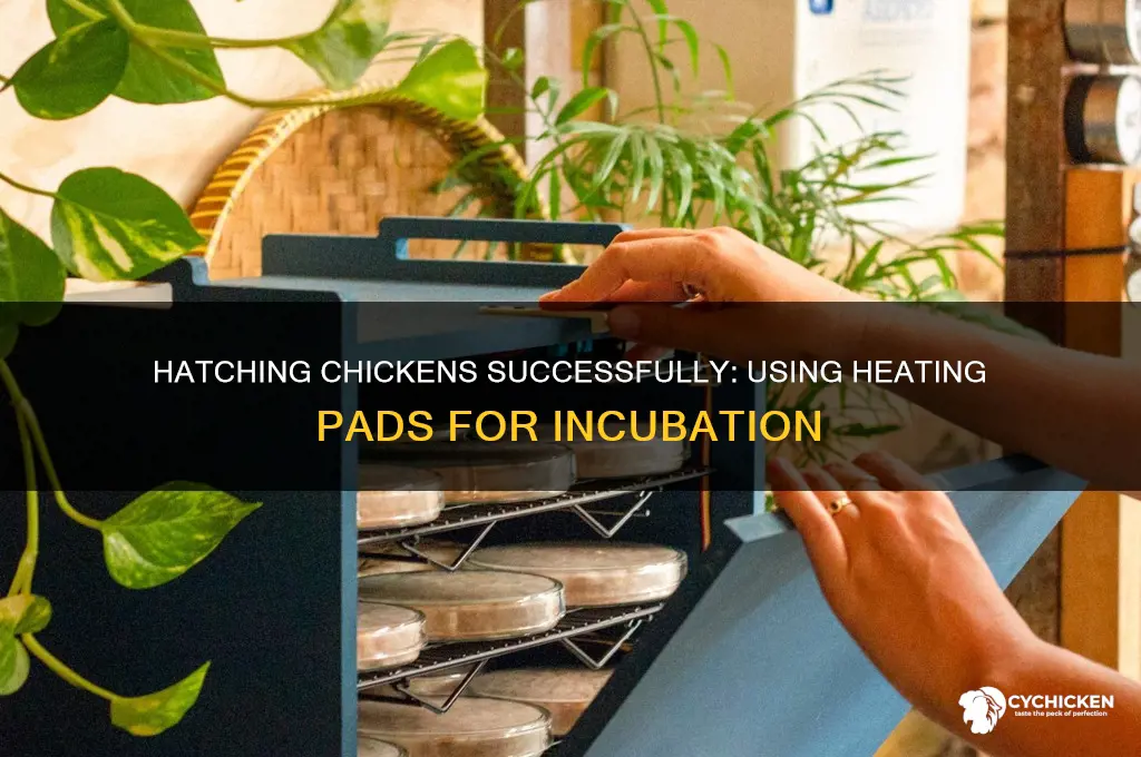 how to hatch chicken with heatoing pad