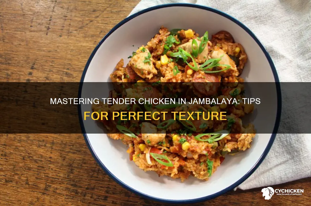 how to have tender chicken in jambalaya