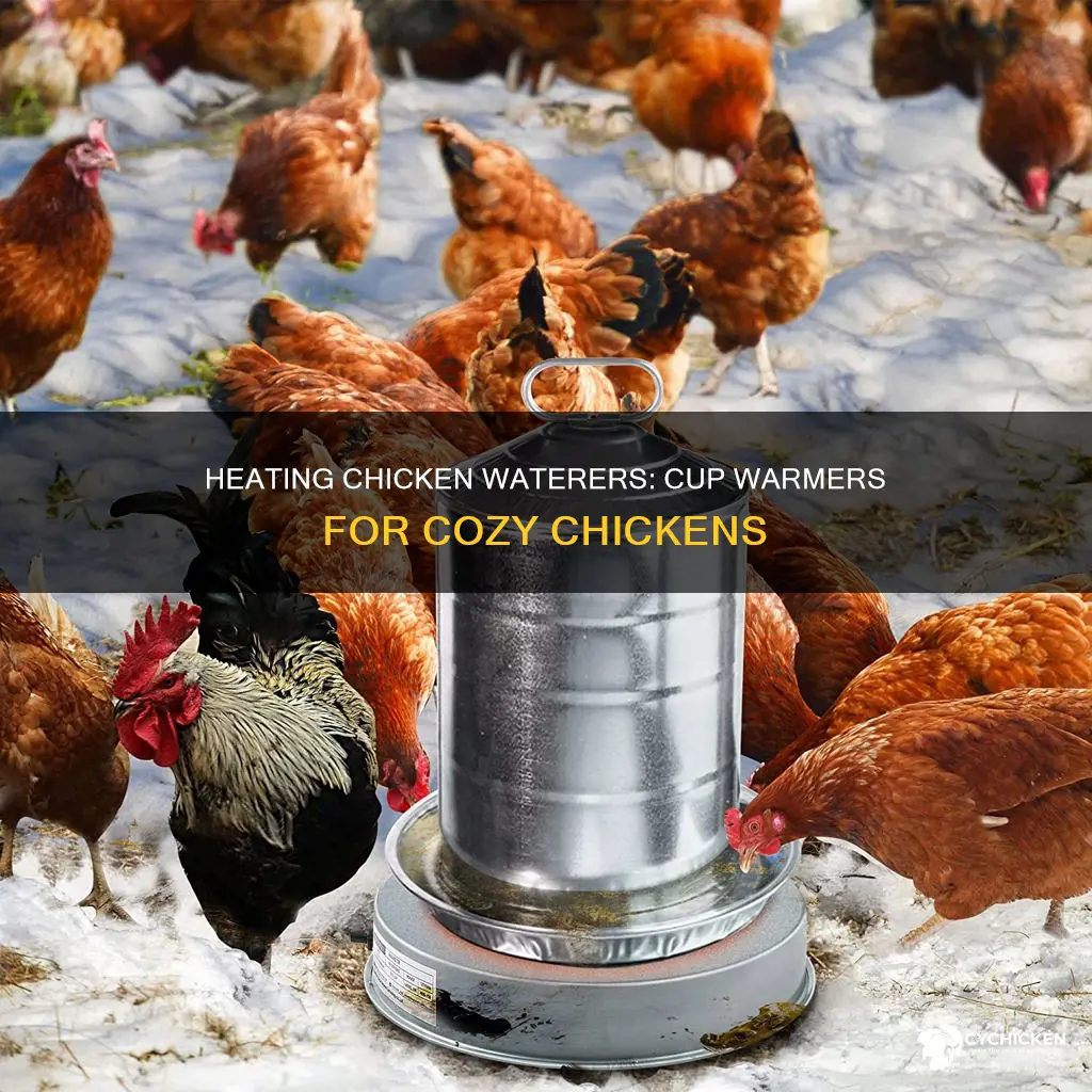 how to heat a chicken waterer that has cups