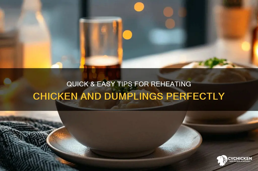 how to heat up chicken and dumplings