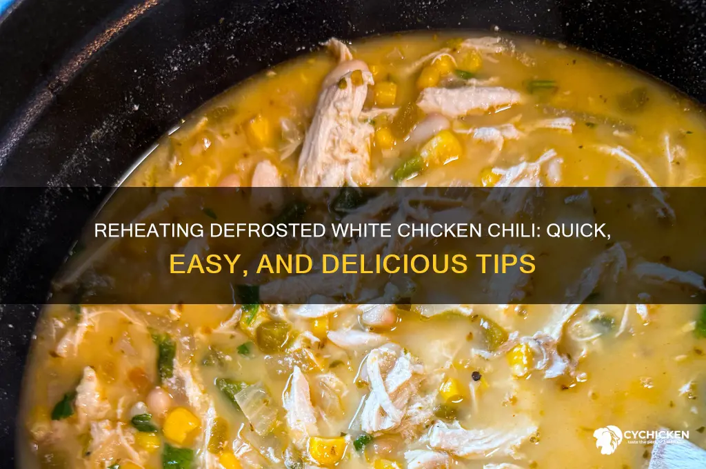 how to heat up defrosted white chicken chili