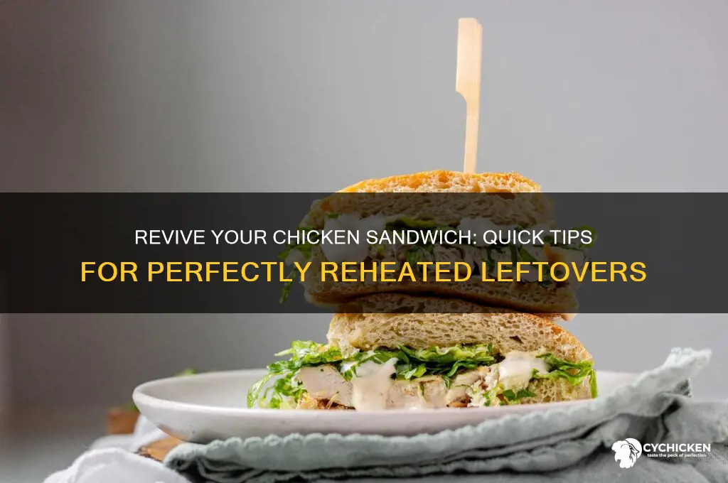 how to heat up leftover chicken sandwich