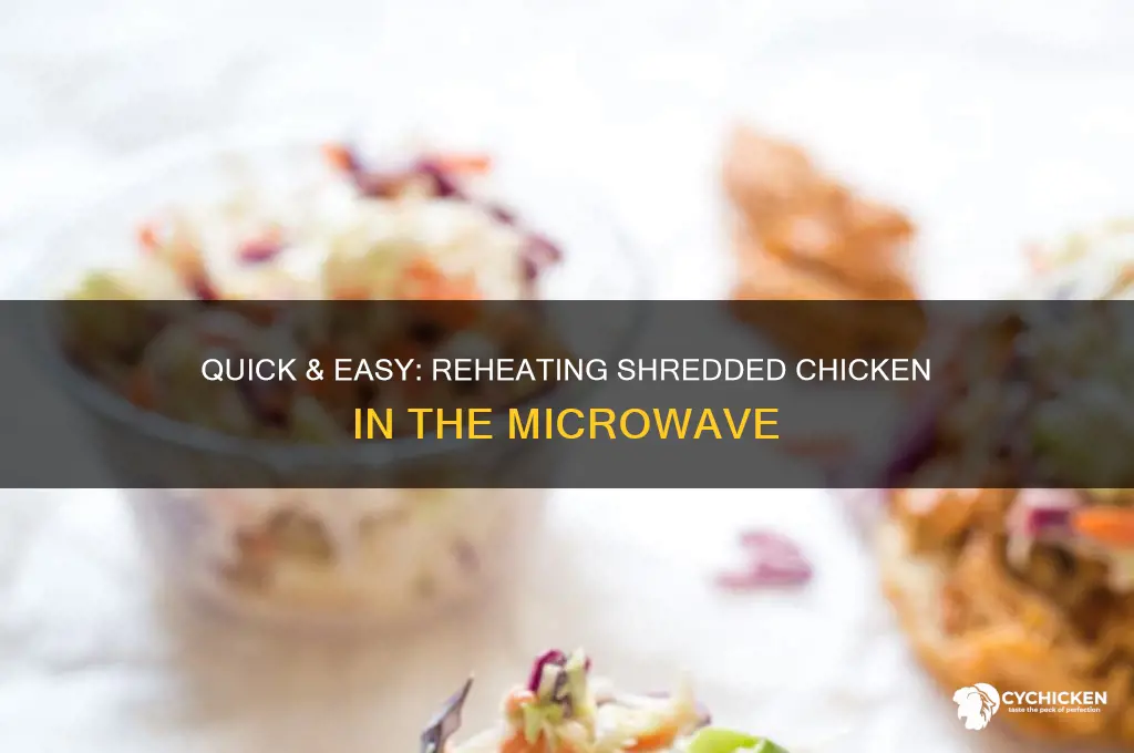 how to heat up shredded chicken in microwave