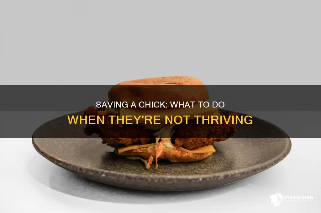 how to help a chick who isn