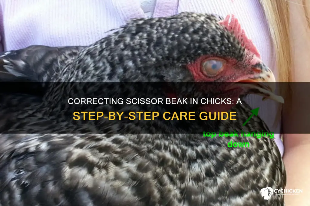 how to help a chick with scissor beak