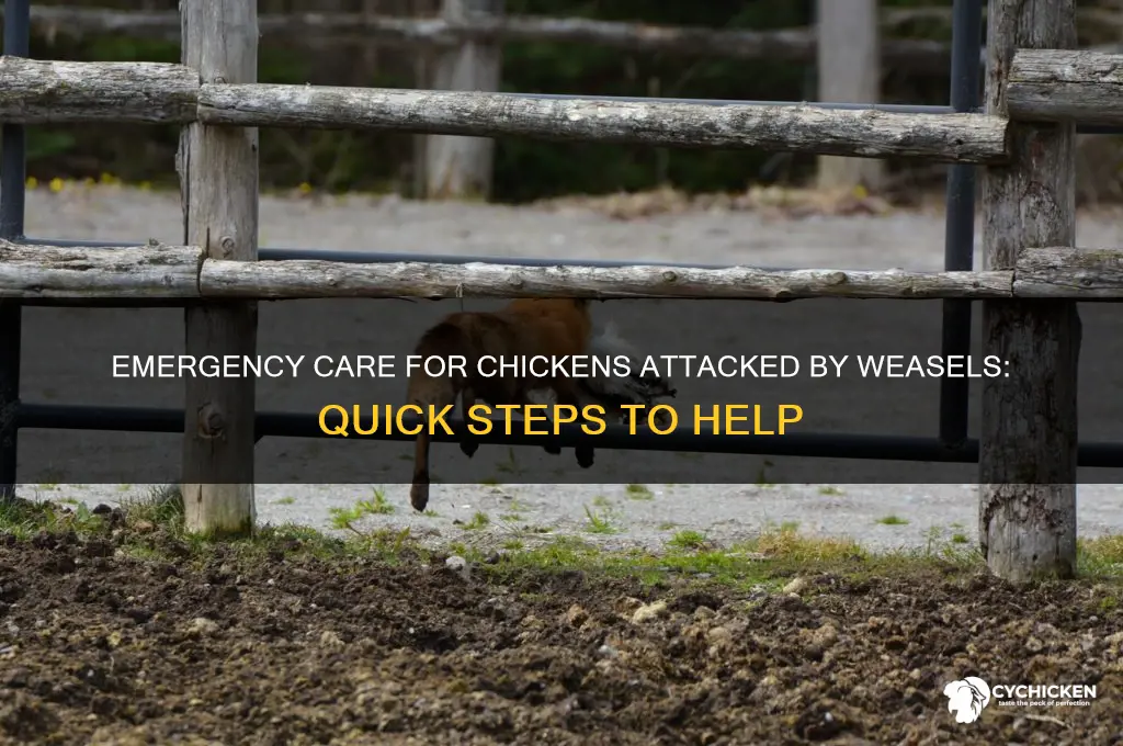 how to help a chicken attacked by weasel
