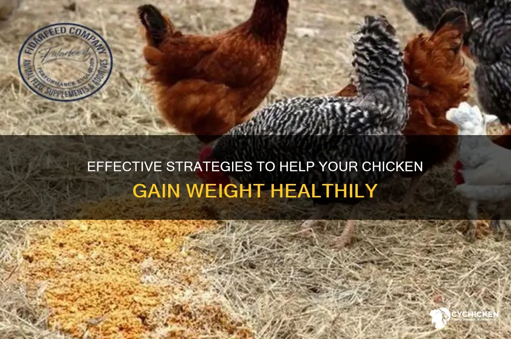 how to help a chicken gain weight
