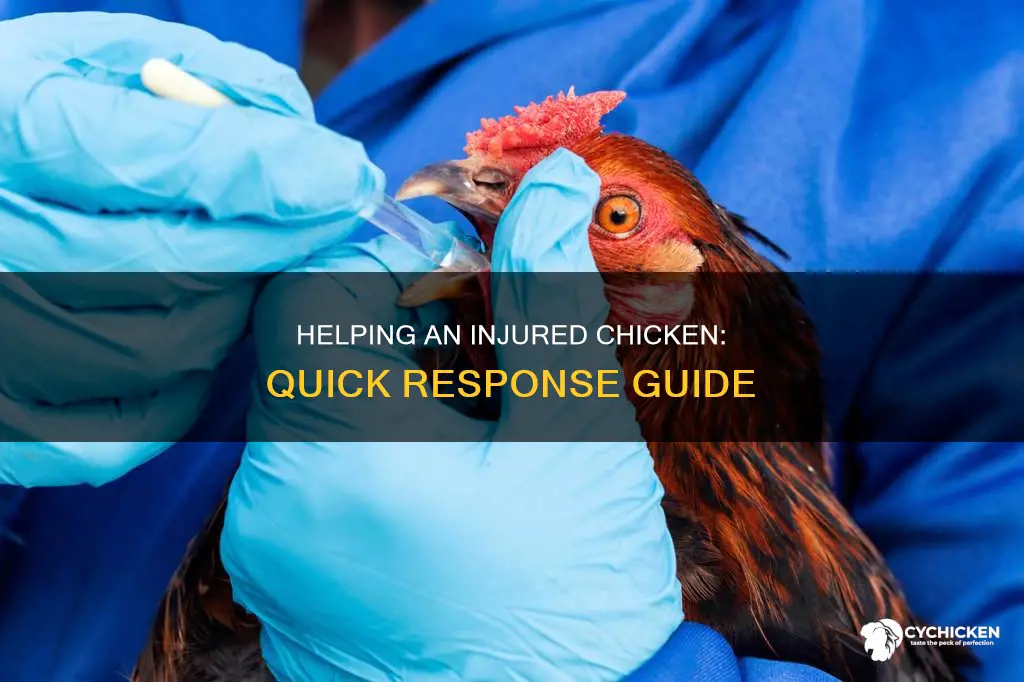 how to help a chicken that has been attacked