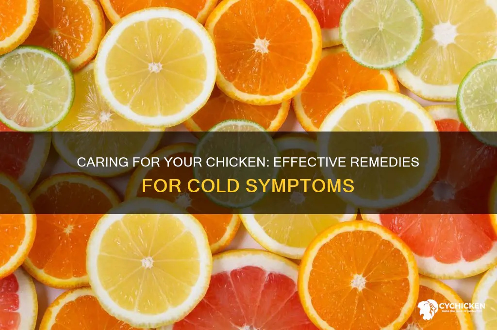 how to help a chicken with a cold