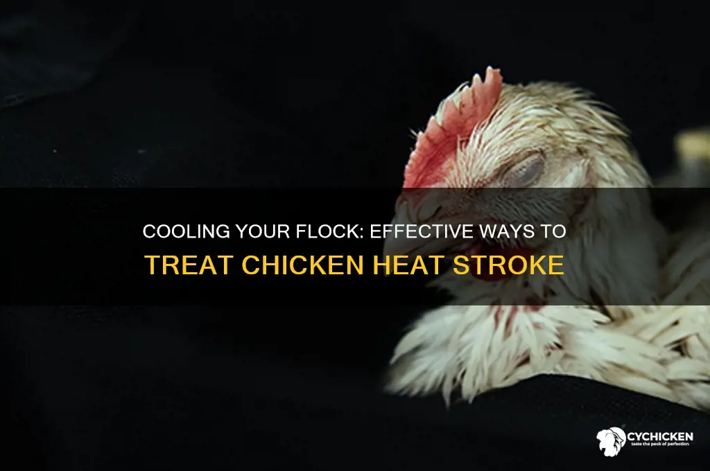 how to help a chicken with heat stroke