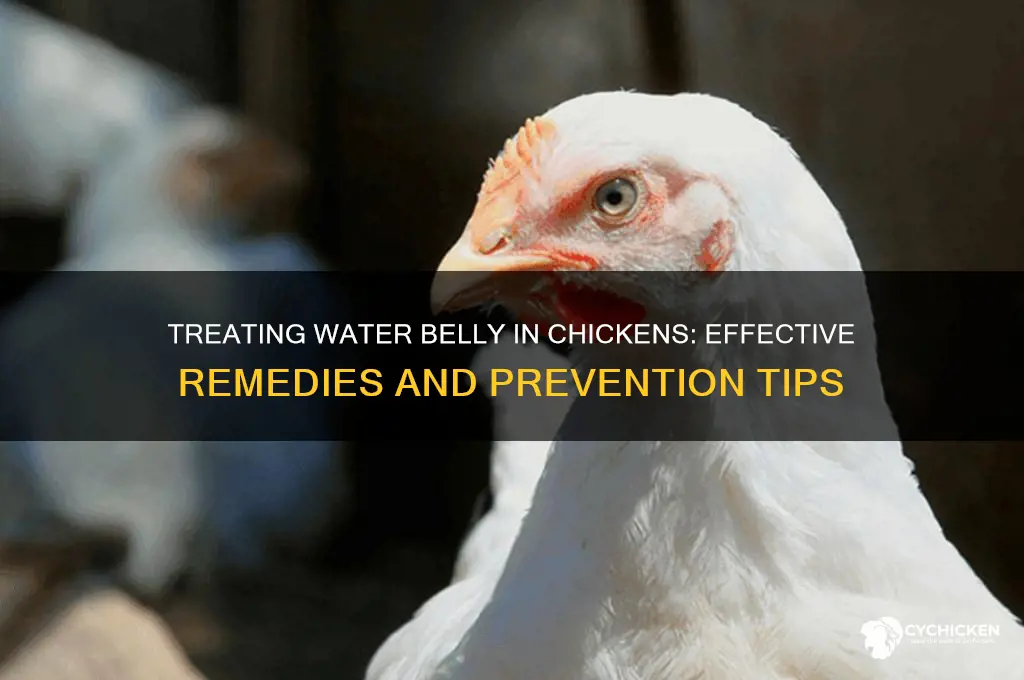 how to help a chicken with water belly