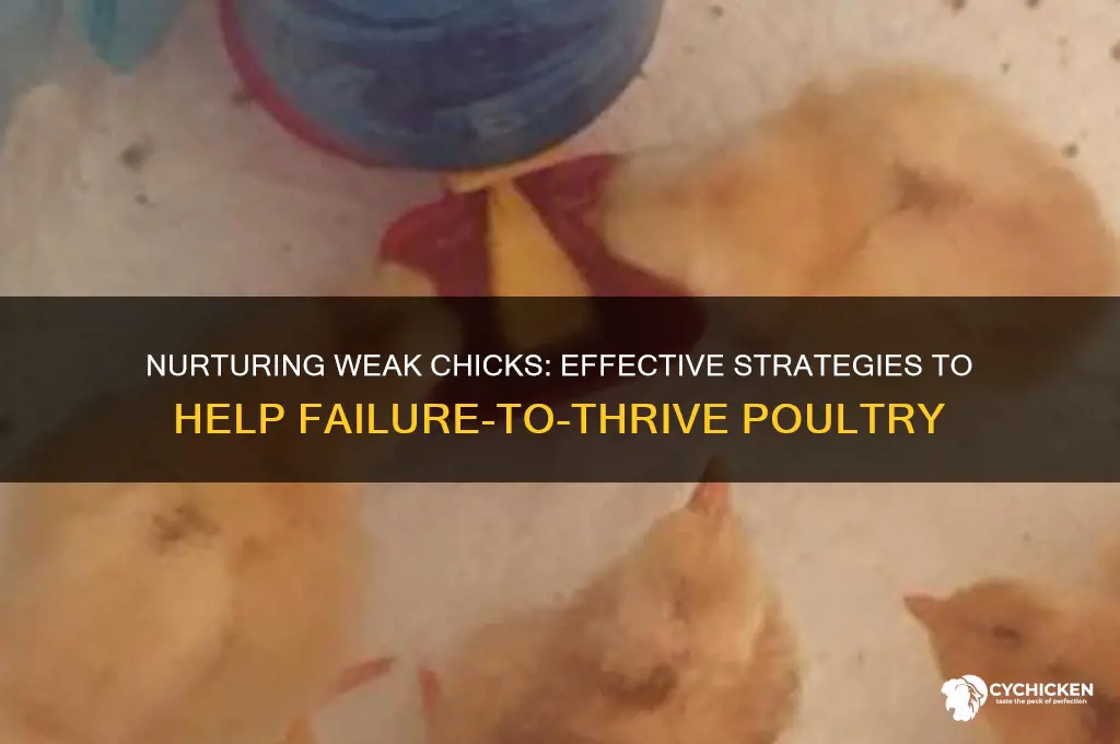 how to help a failure to thrive chick