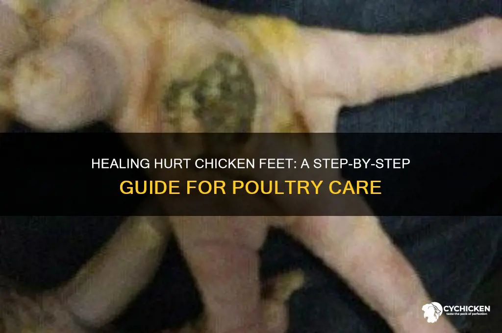 how to help a hurt chicken foot