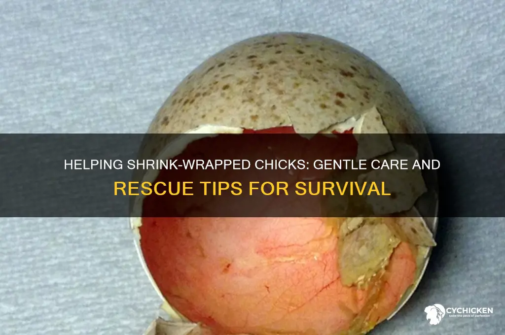 how to help a shrink wrapped chick