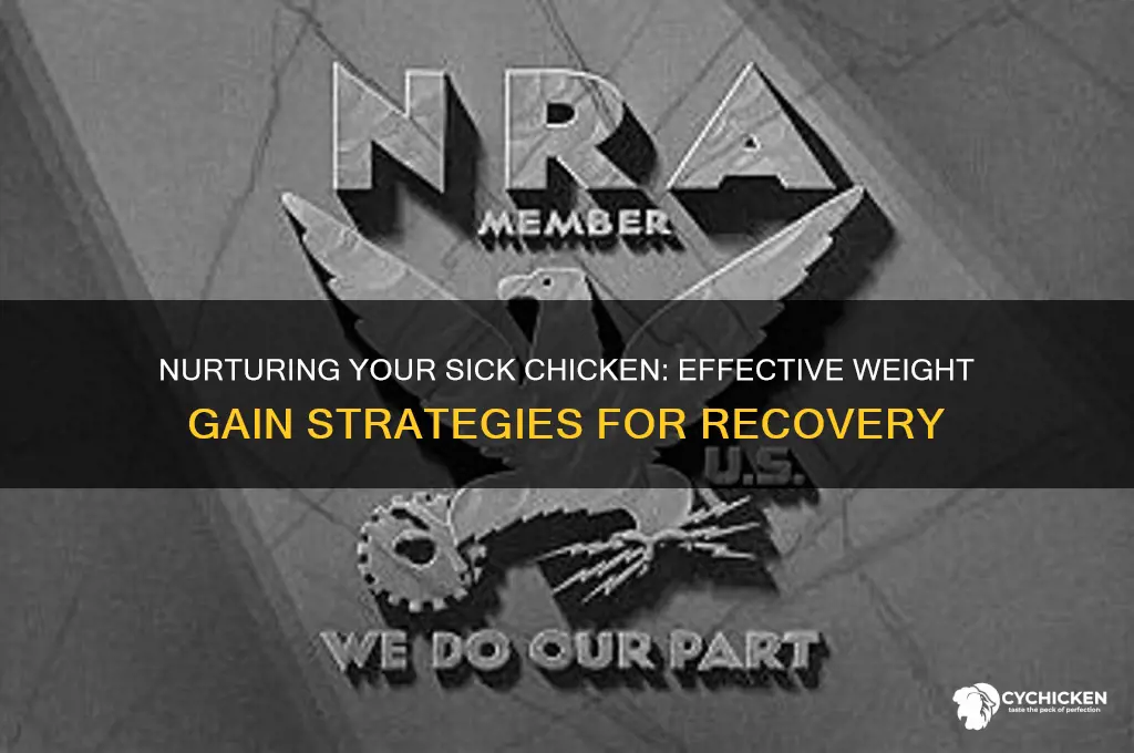 how to help a sick chicken gain weight