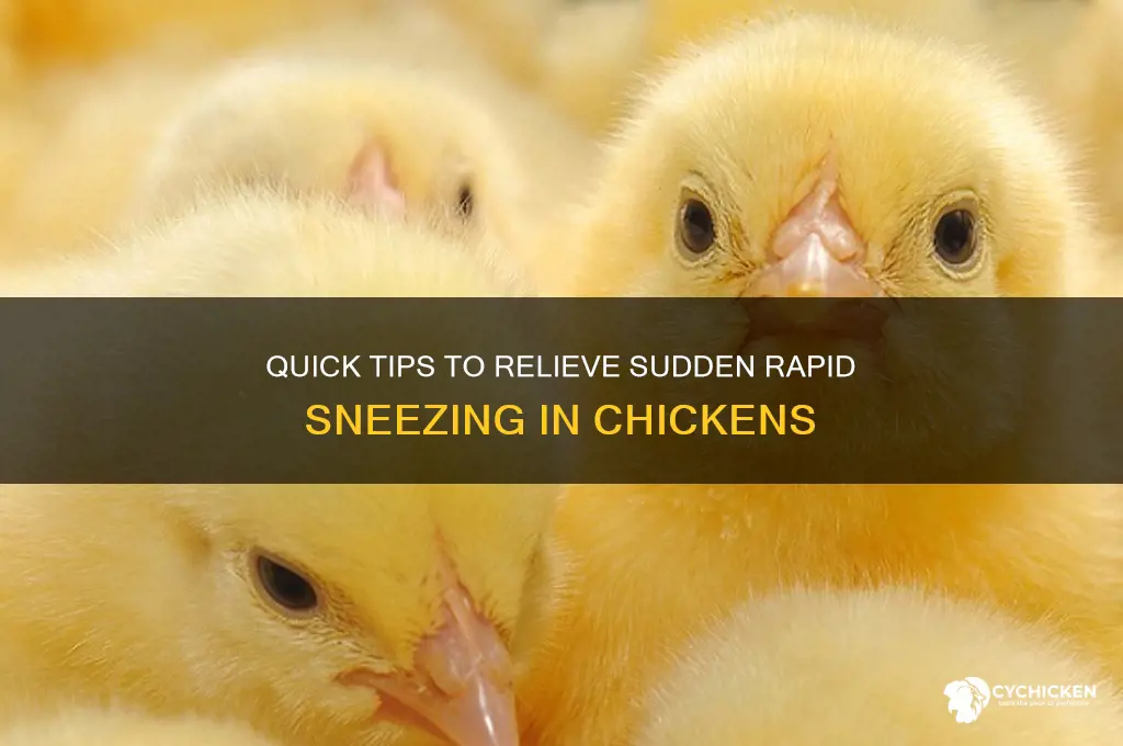 how to help a sudden radid sneezing chicken