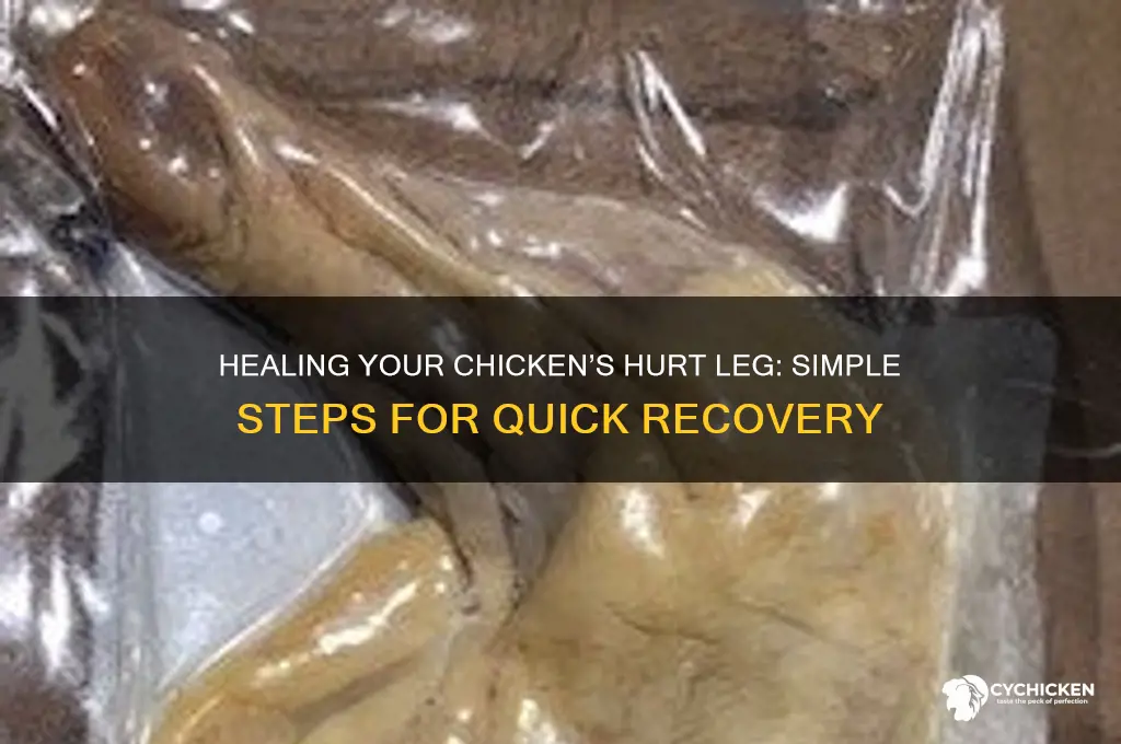 how to help chicken with hurt leg