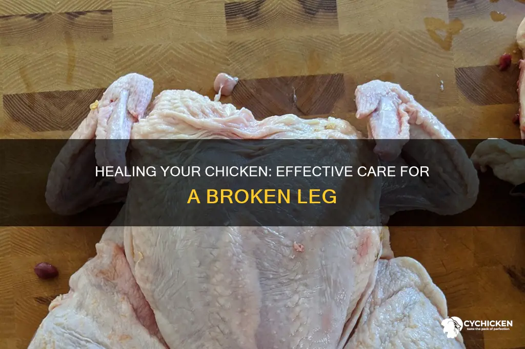 how to help chicken with proken leg