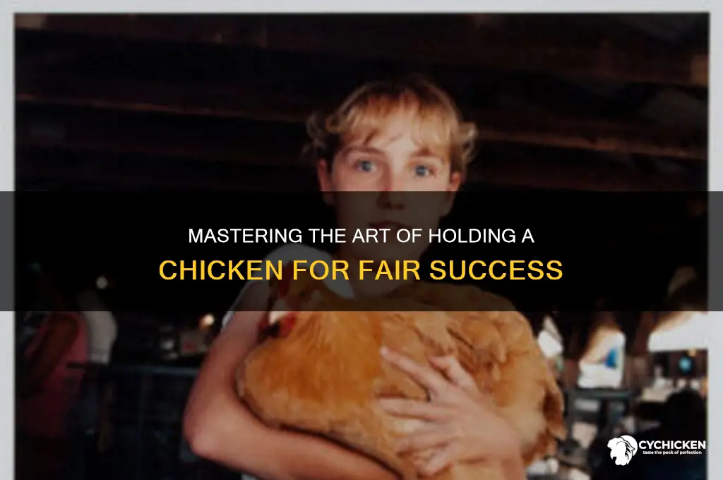 how to hold a chicken for fair