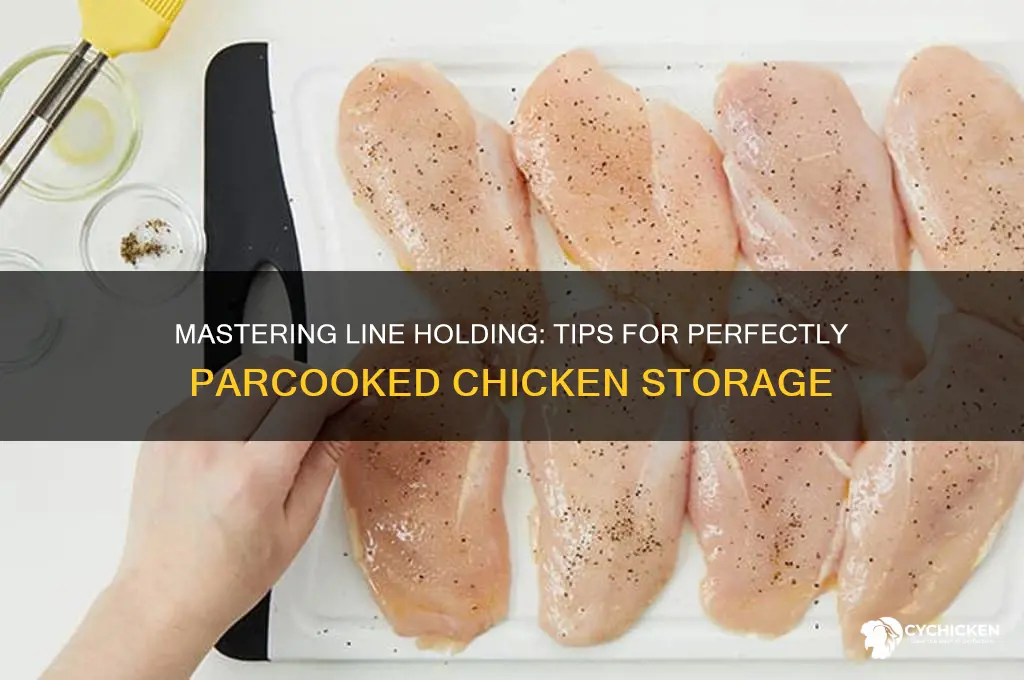 how to hold parcooked chicken on a line