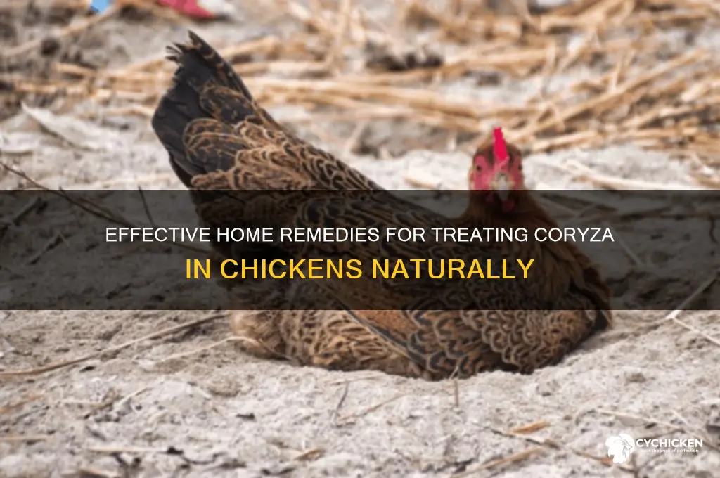 how to home treat coryza in chicken