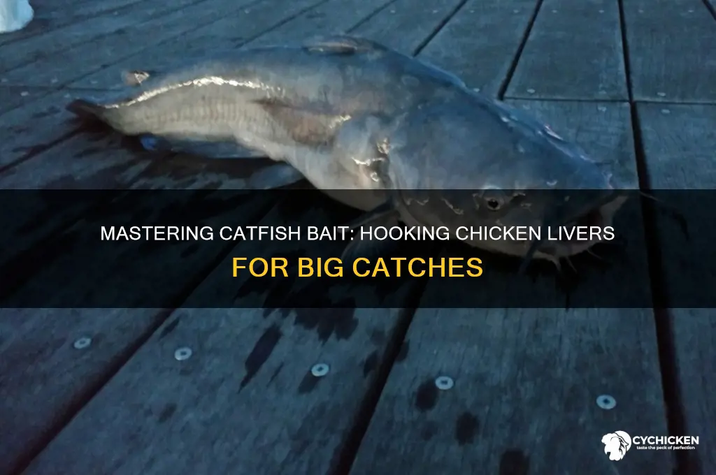 how to hook chicken livers for catfish