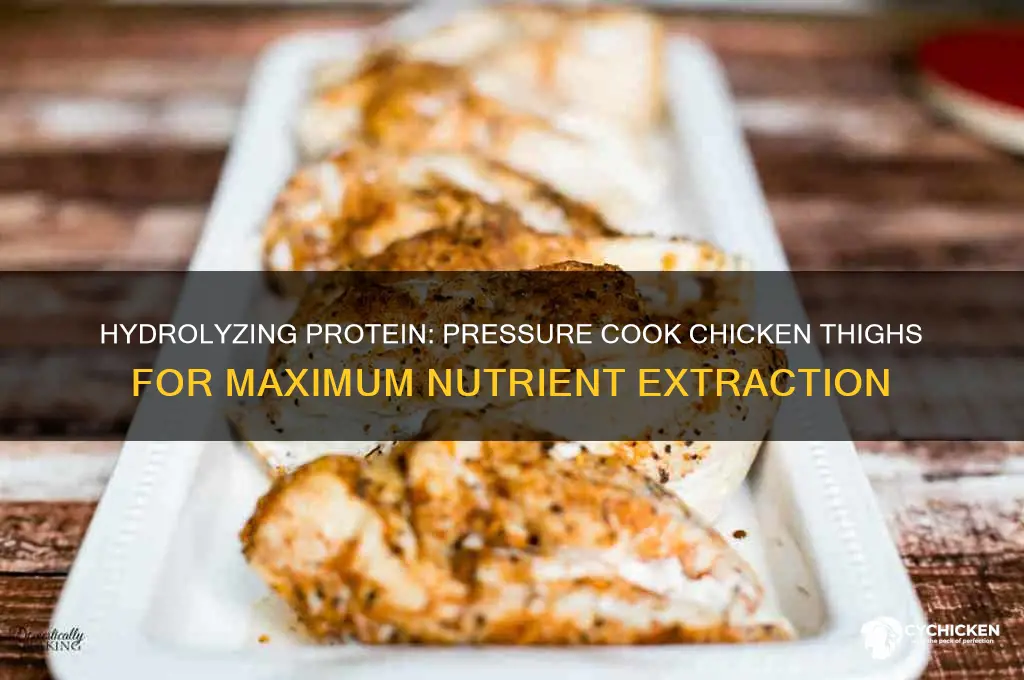 how to hydrolyze protein pressure cook chicken thighs