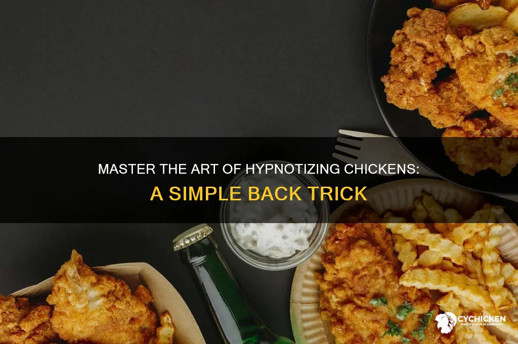 how to hypnotize a chicken on its back