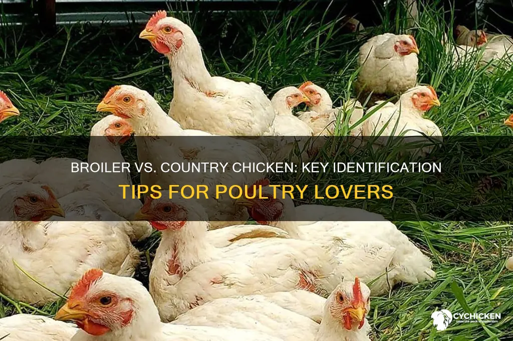 how to identify broiler chicken and country chicken