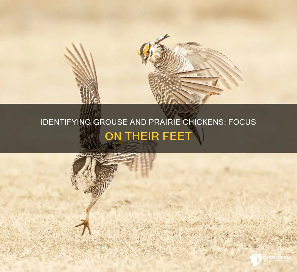how to identify grouse and prairie chicken by their feet