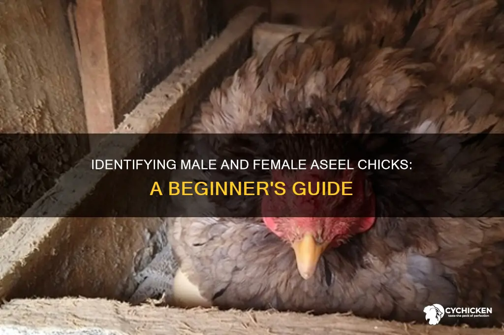 how to identify male and female aseel chicks