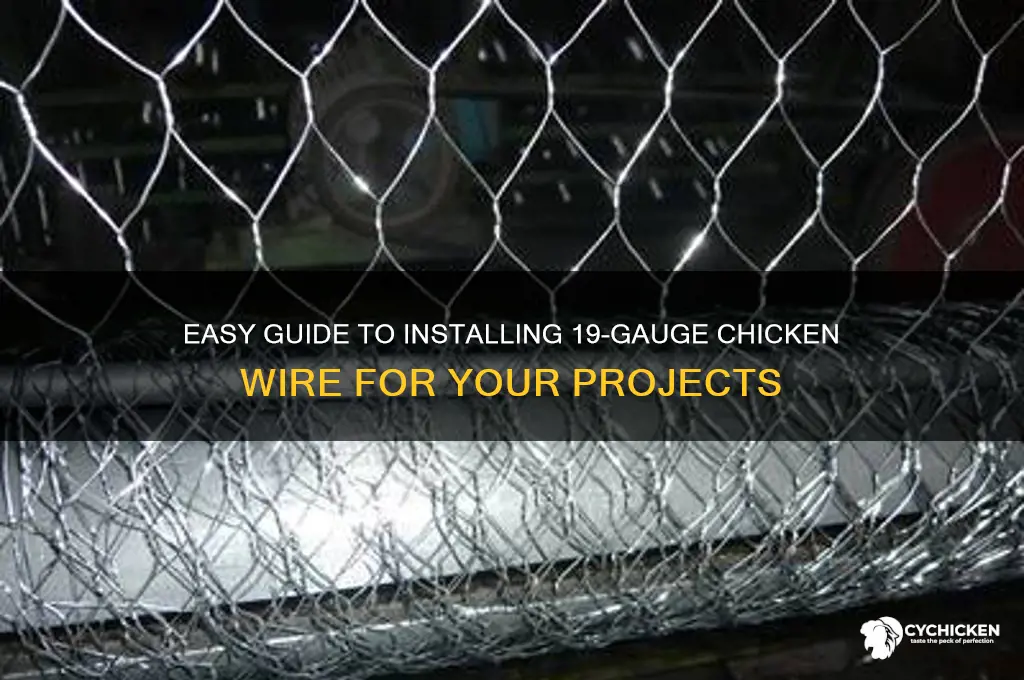 how to install 19-ga chicken wire