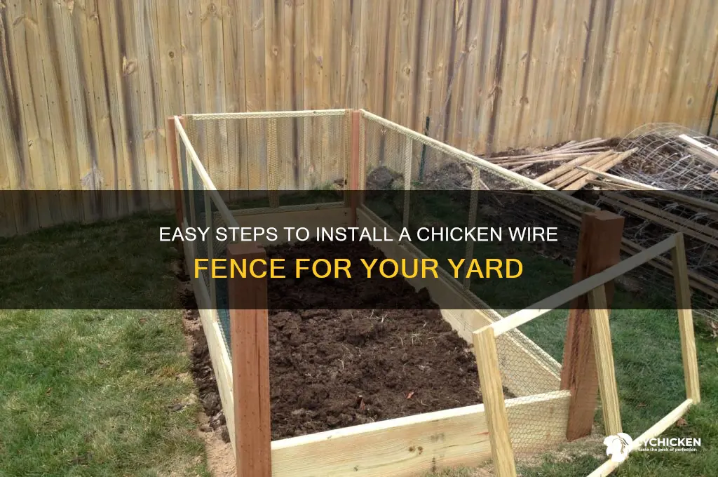 how to install a chicken wire fence