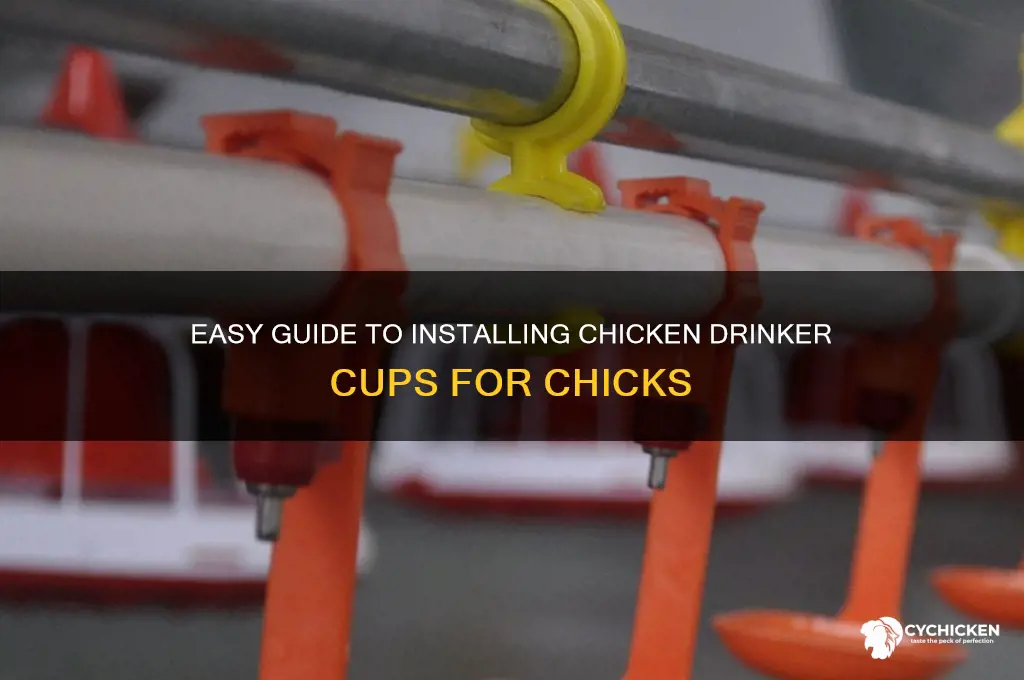 how to install chicken drinker cups chicks