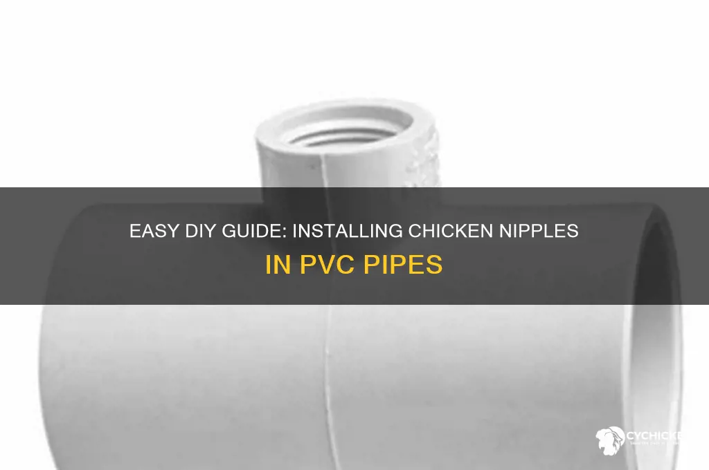 how to install chicken nipples in pvc