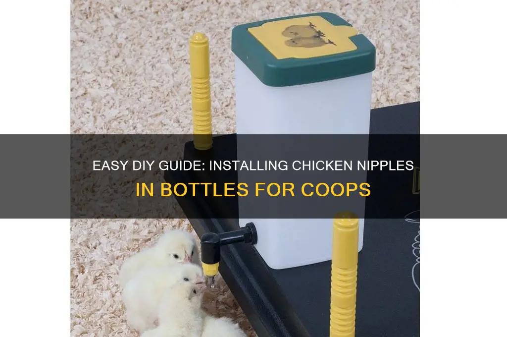 how to install chicken nipples into bottle