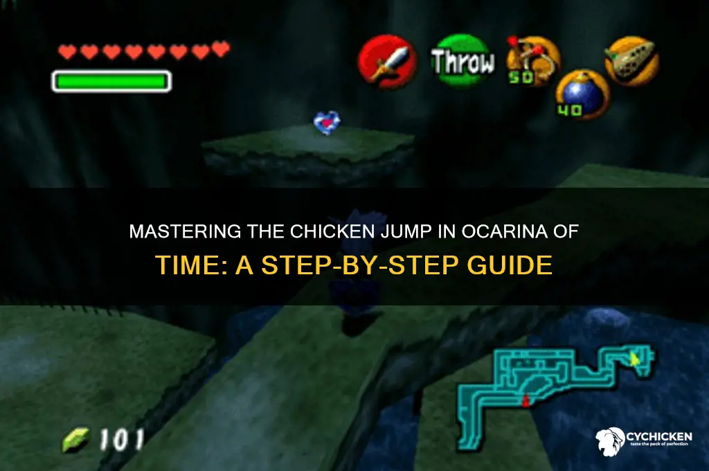how to jump with chicken ocarnia of time