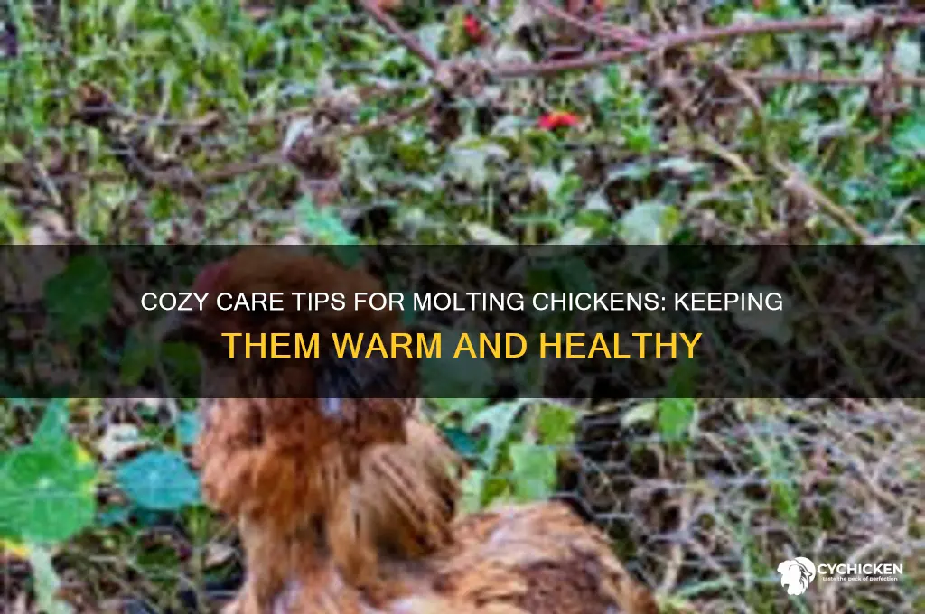 how to keep a molting chicken warm