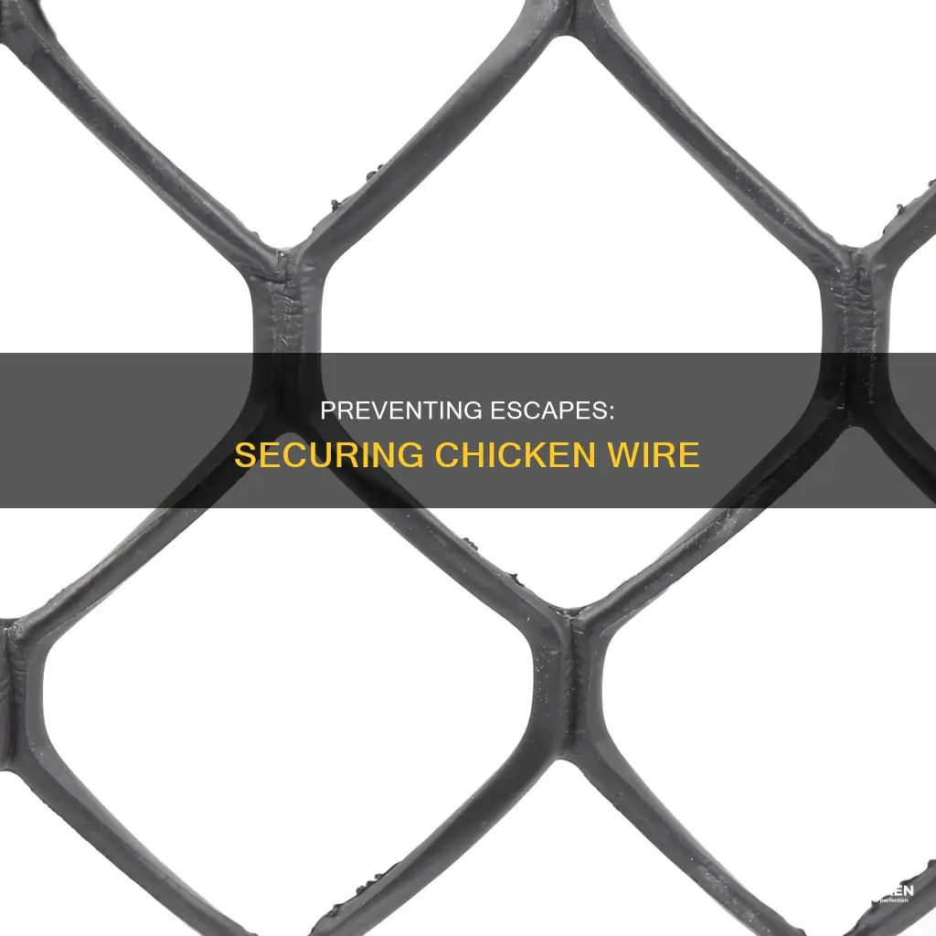 how to keep animals from escaping under chicken wire