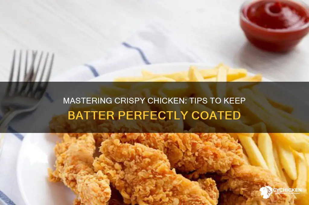 how to keep batter from falling off chicken