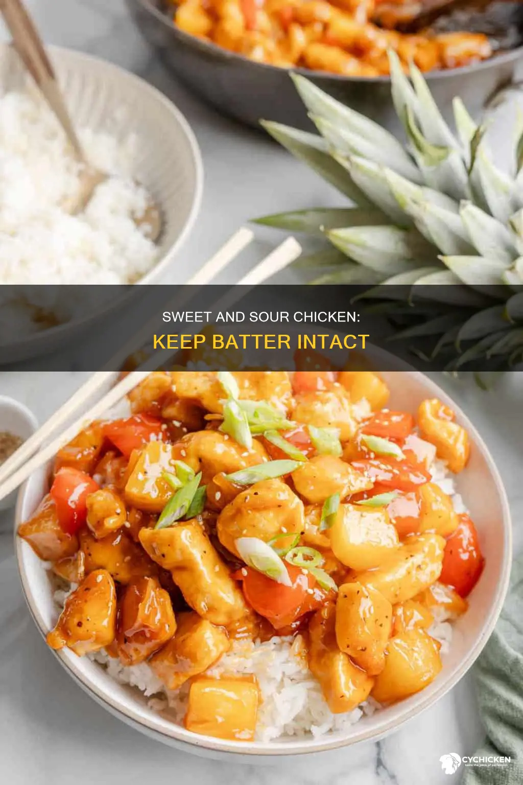 how to keep batter on chicken sweet and sour