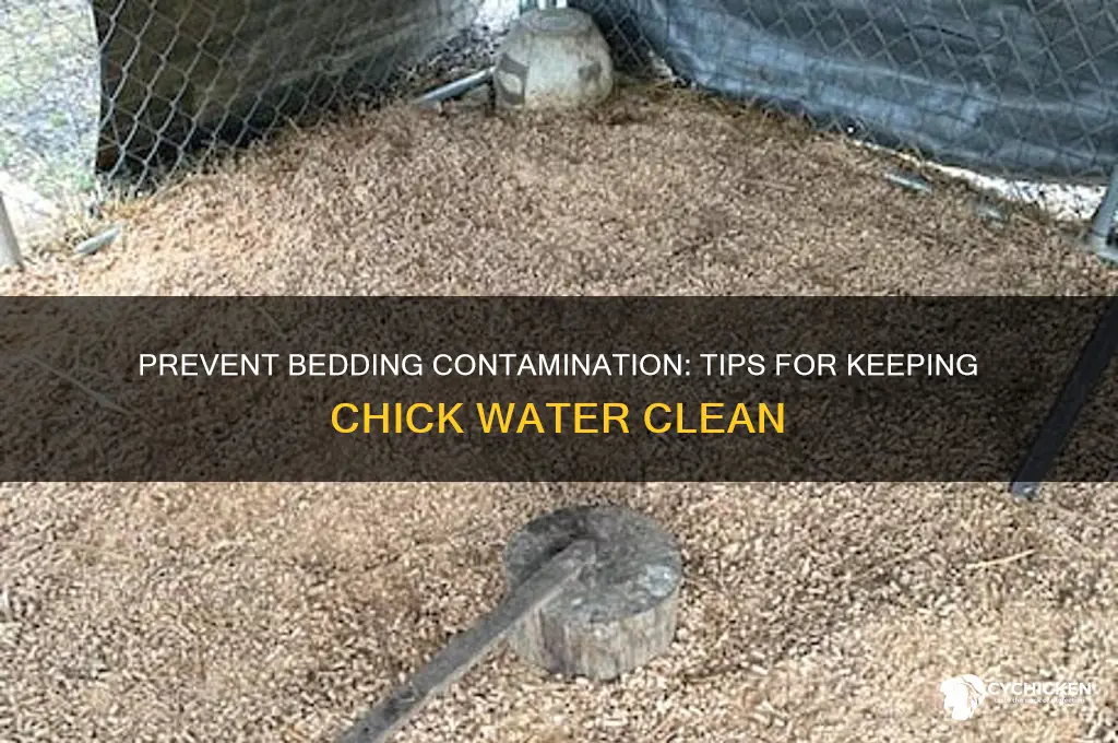 how to keep bedding out of chick water