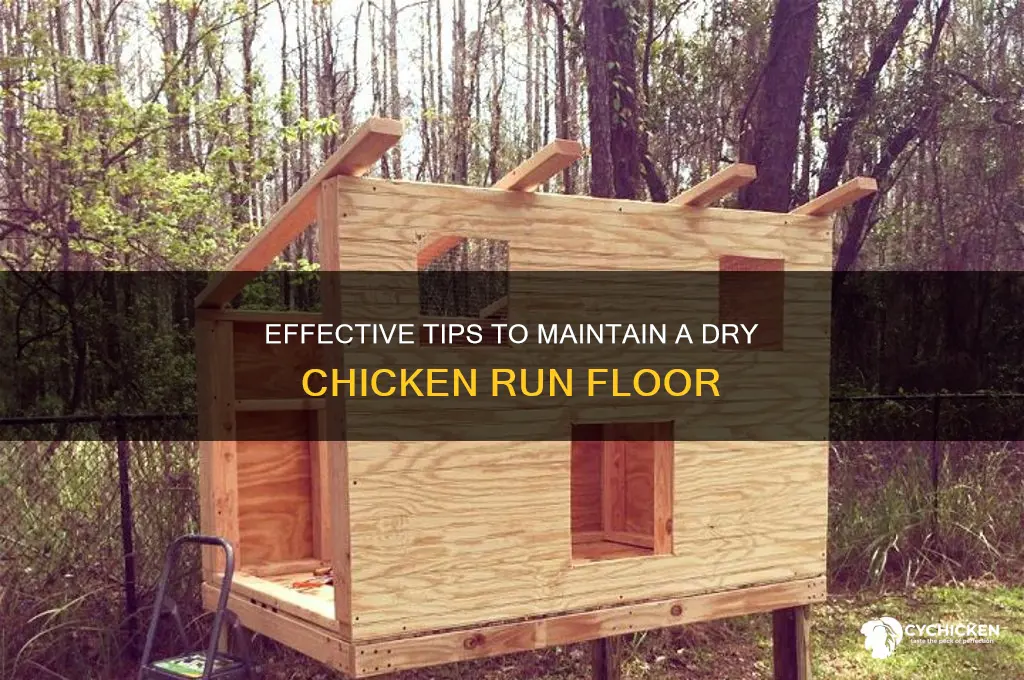 how to keep bottom of chicken run dry