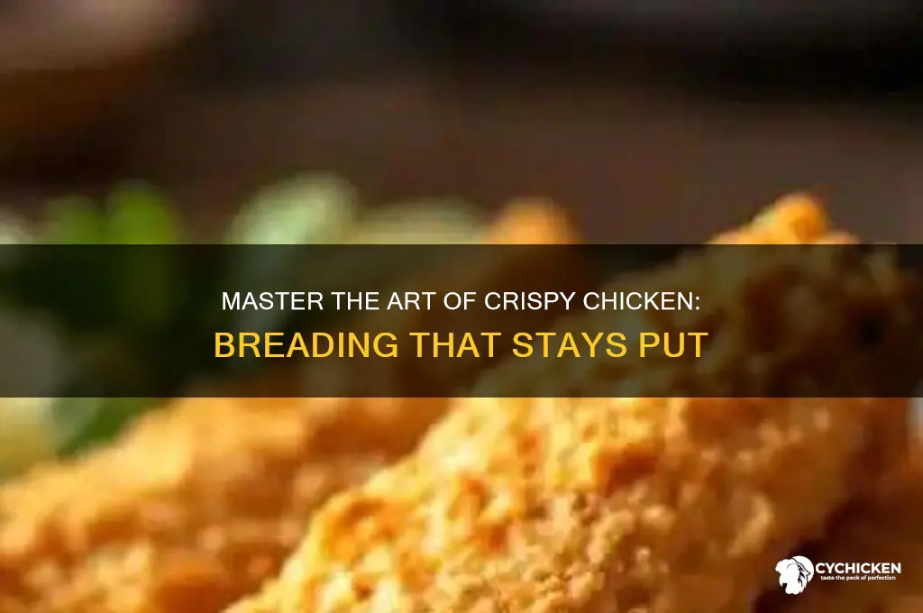 how to keep breading from falling off chicken