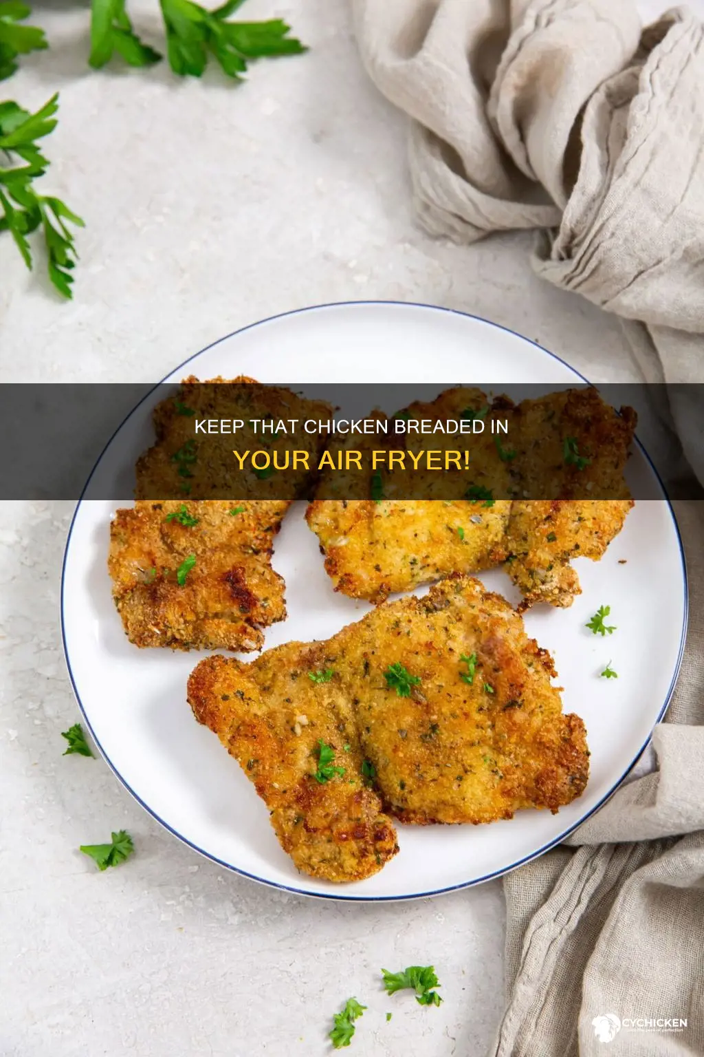 how to keep breading on chicken in air fryer